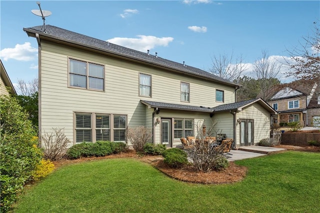 4492 Arbor Crest Ct, Suwanee, GA 30024 - rear view of property with a lawn and a patio area