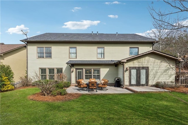 4492 Arbor Crest Ct, Suwanee, GA 30024 - rear view of property featuring french doors and a patio