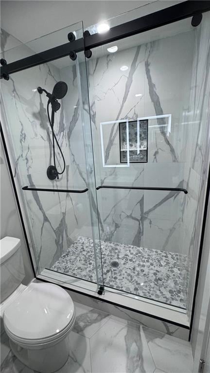 bathroom with an enclosed shower