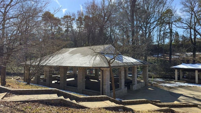 view of community with a gazebo