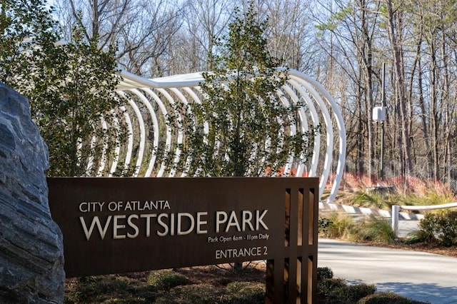 view of community sign