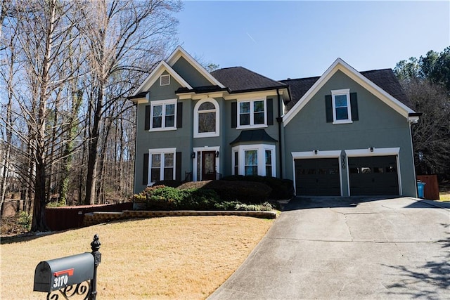 view of front of house featuring a garage