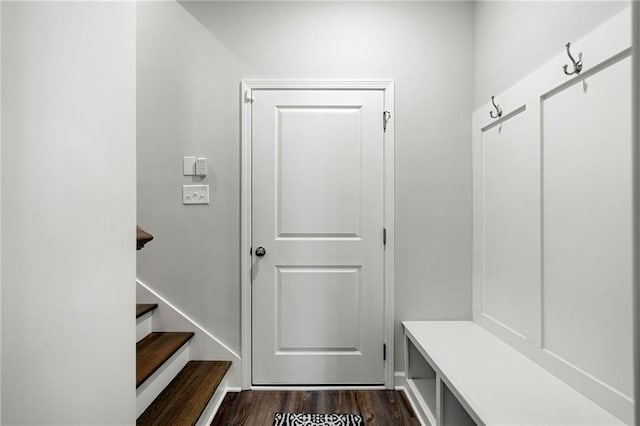 234 Retreat Ln, Canton, GA 30114 - mudroom featuring dark wood-style flooring