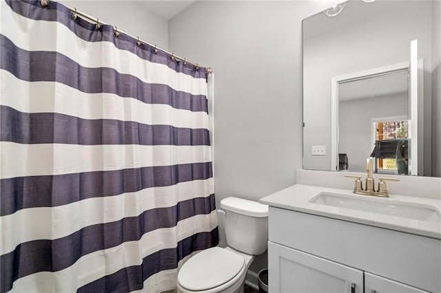 234 Retreat Ln, Canton, GA 30114 - full bathroom featuring toilet, vanity, and curtained shower