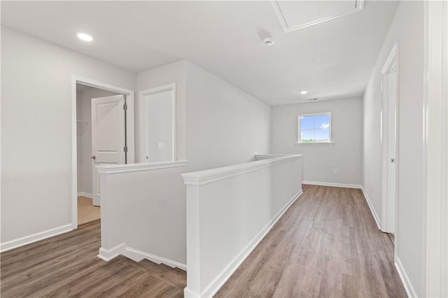 hallway featuring light hardwood / wood-style floors