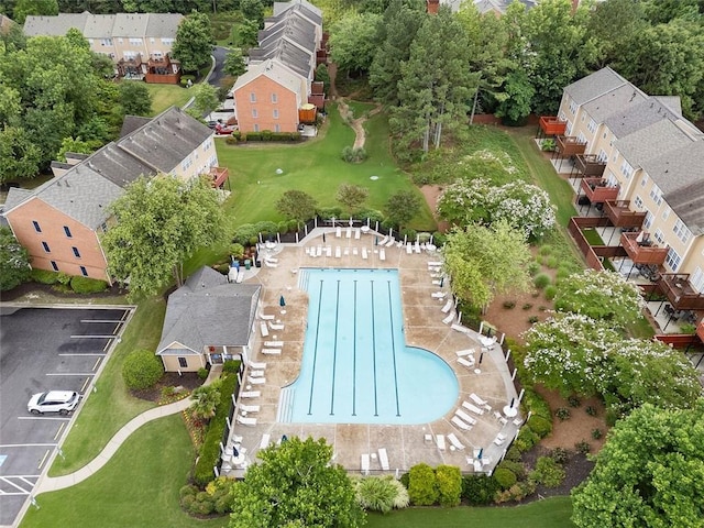 4855 Payson Ter SE Unit 3, Atlanta, GA 30339 - bird's eye view of a pool area