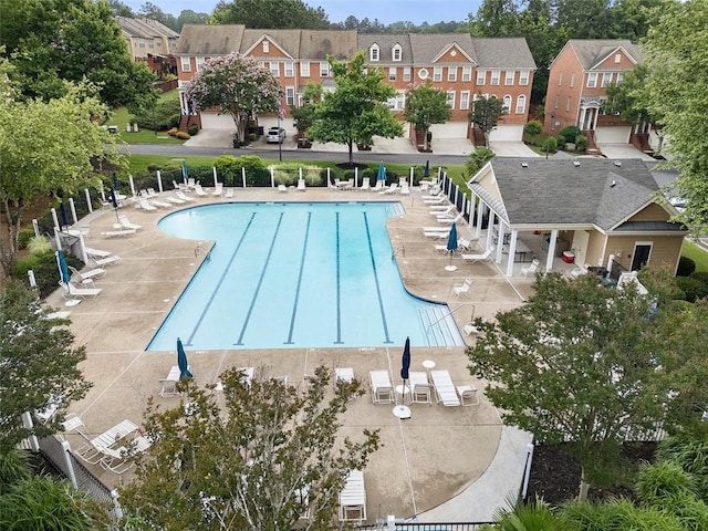 4855 Payson Ter SE Unit 3, Atlanta, GA 30339 - community pool with a residential view and a patio area