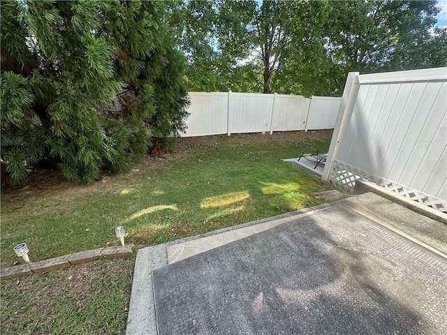 view of yard with a patio