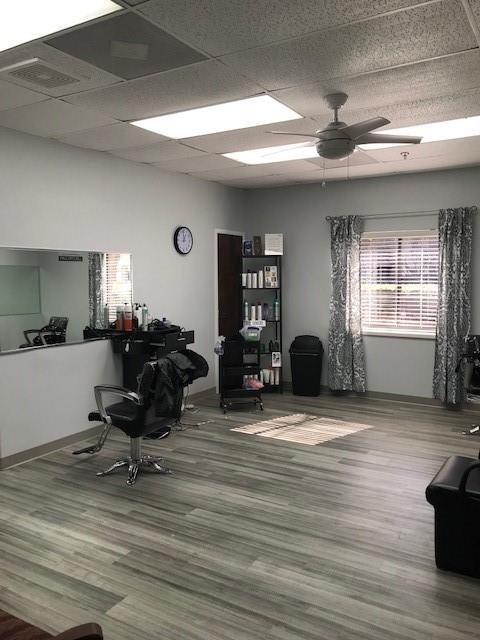 1800 Clairmont Lk Unit 313, Decatur, GA 30033 - office space with ceiling fan, wood finished floors, and baseboards