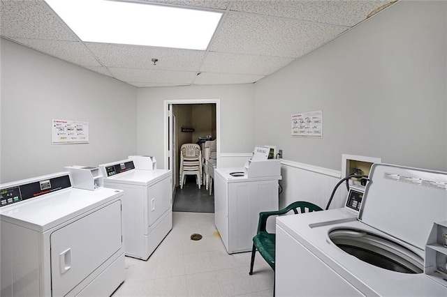 1800 Clairmont Lk Unit 313, Decatur, GA 30033 - community laundry room with separate washer and dryer and wainscoting