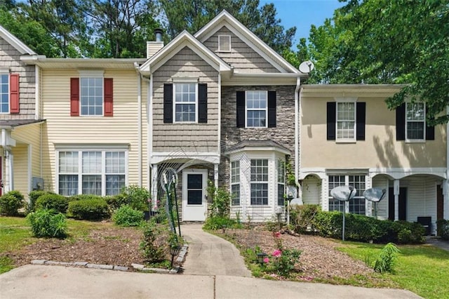 1689 Camden Forrest Way, Riverdale, GA 30296 - multi unit property featuring a chimney and stone siding