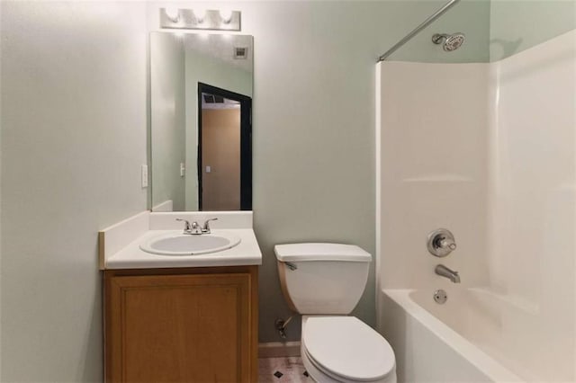 1689 Camden Forrest Way, Riverdale, GA 30296 - bathroom with toilet, vanity, and shower / washtub combination
