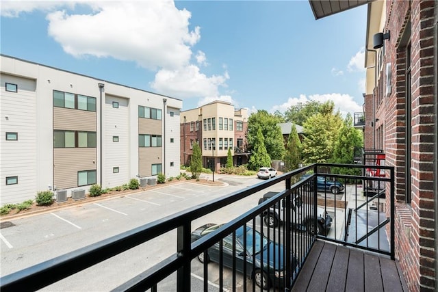 balcony featuring cooling unit