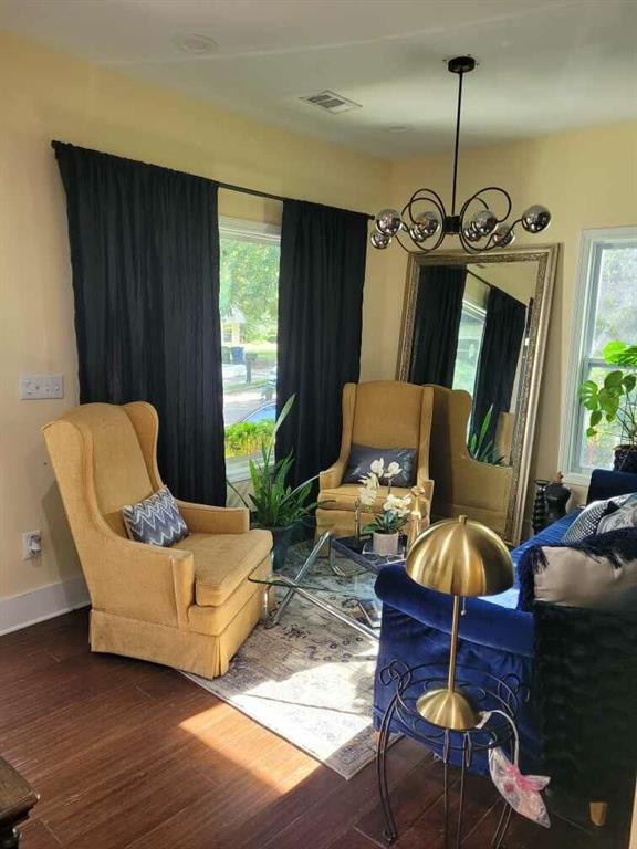 living room featuring hardwood / wood-style floors