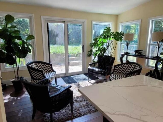 sunroom / solarium with a healthy amount of sunlight