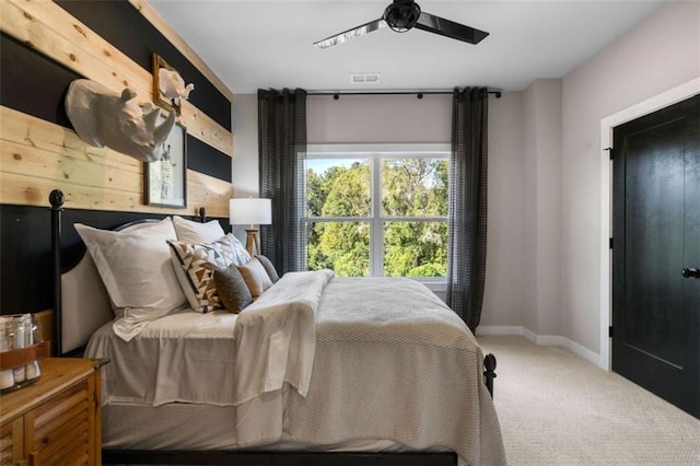 2328 Mason Dr, Atlanta, GA 30316 - carpeted bedroom featuring baseboards, a ceiling fan, and visible vents