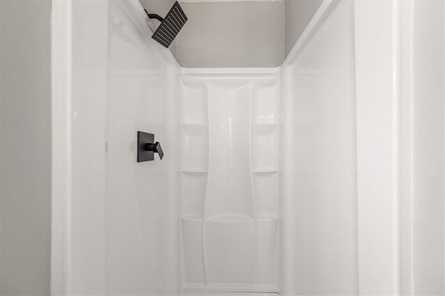 interior details with a shower