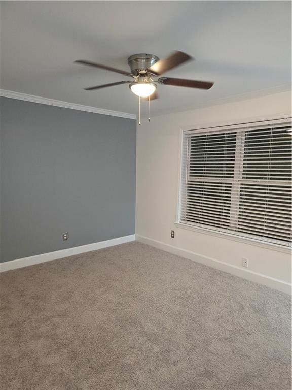 48 Peachtree Ave NE Unit 321, Atlanta, GA 30305 - carpeted spare room with crown molding and ceiling fan
