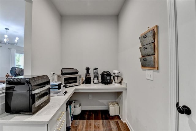 5215 Wheeler Run Dr, Auburn, GA 30011 - office space with wood finished floors and a chandelier