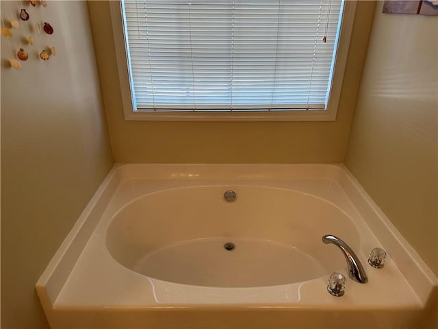 bathroom featuring a washtub and a wealth of natural light