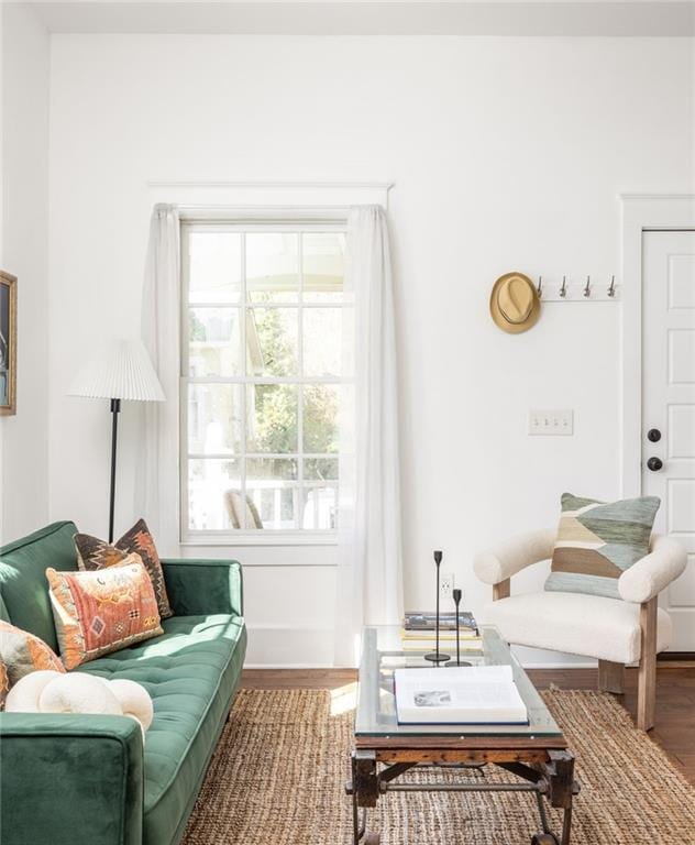 living room featuring wood finished floors