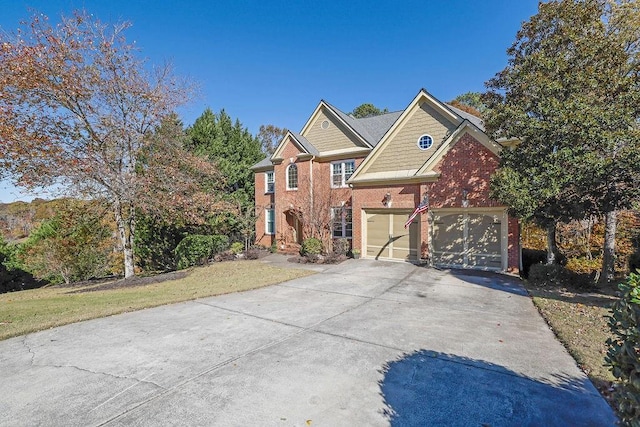 view of property featuring a garage