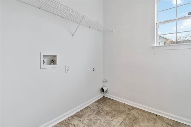 laundry room with hookup for a washing machine and electric dryer hookup