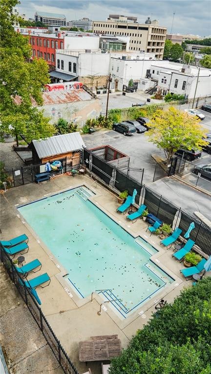 view of pool featuring a patio area