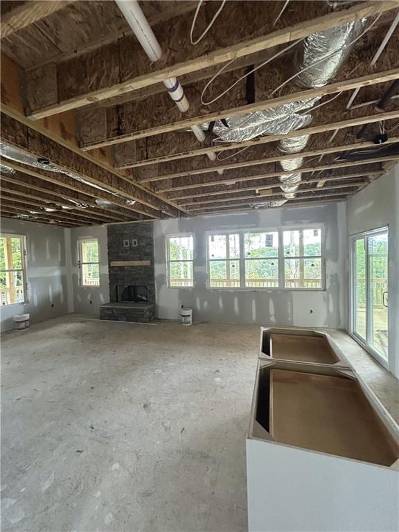 1374 Foxhound Trl NE, Ranger, GA 30734 - miscellaneous room with a fireplace