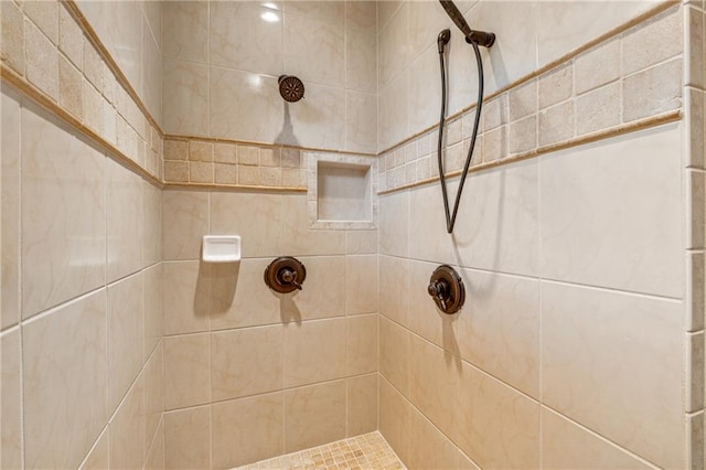 room details with tiled shower