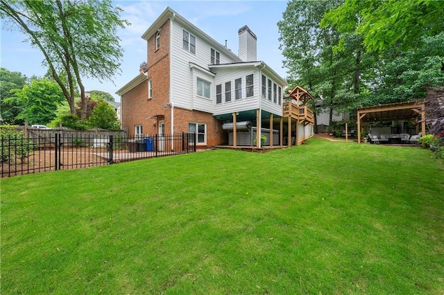 1703 Brandywine Ct, Atlanta, GA 30338 - back of house featuring a chimney and brick siding