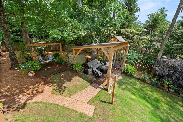 1703 Brandywine Ct, Atlanta, GA 30338 - view of yard featuring a patio and outdoor lounge area