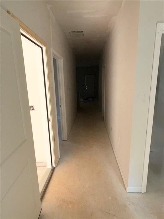 543 Courthouse Park Dr, Temple, GA 30179 - hall with unfinished concrete flooring