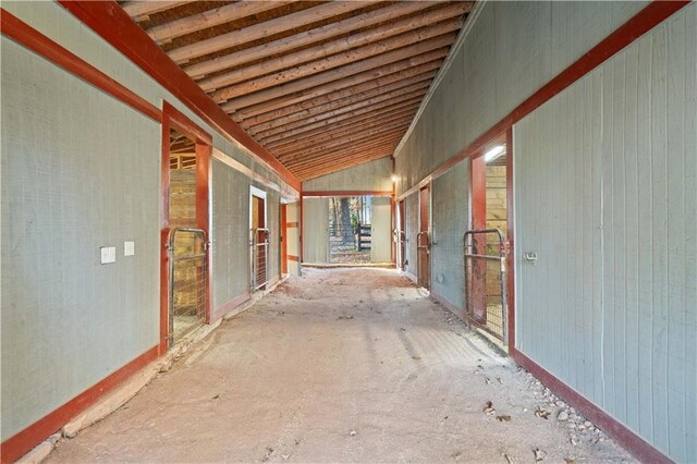 misc room featuring vaulted ceiling