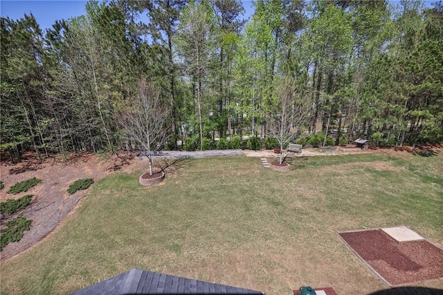 view of grassy yard