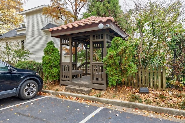 view of vehicle parking