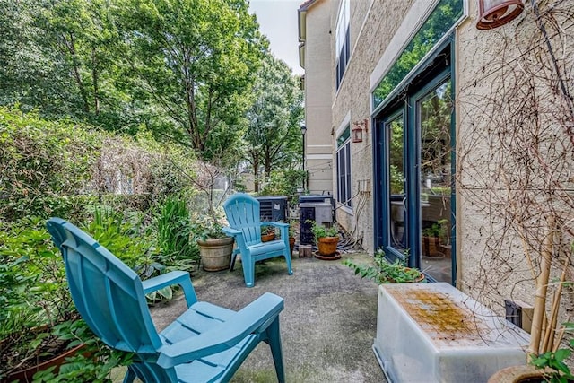 view of patio / terrace featuring central AC