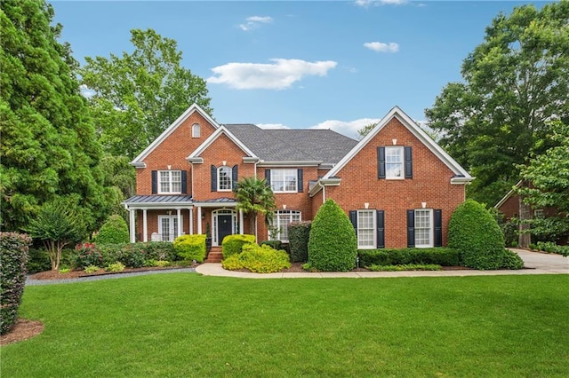 1020 Saint Michelle Dr, Alpharetta, GA 30004 - view of front of house featuring brick siding and a front lawn