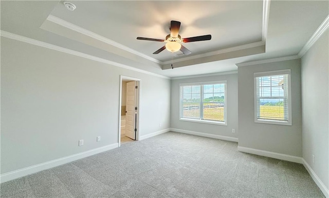 3817 Billabong Trl Unit 104, Gainesville, GA 30506 - carpeted spare room with a raised ceiling, crown molding, baseboards, and a ceiling fan