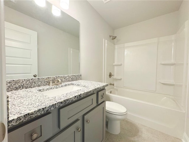 3817 Billabong Trl Unit 104, Gainesville, GA 30506 - bathroom featuring tile patterned flooring, shower / bathtub combination, vanity, and toilet
