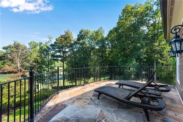 view of patio / terrace with a balcony