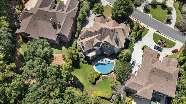 bird's eye view featuring a residential view