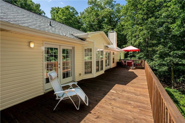 5584 Northwoods Rd, Clermont, GA 30527 - deck with french doors and outdoor dining space