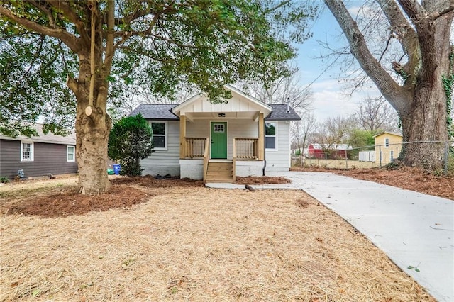 bungalow-style house with a porch