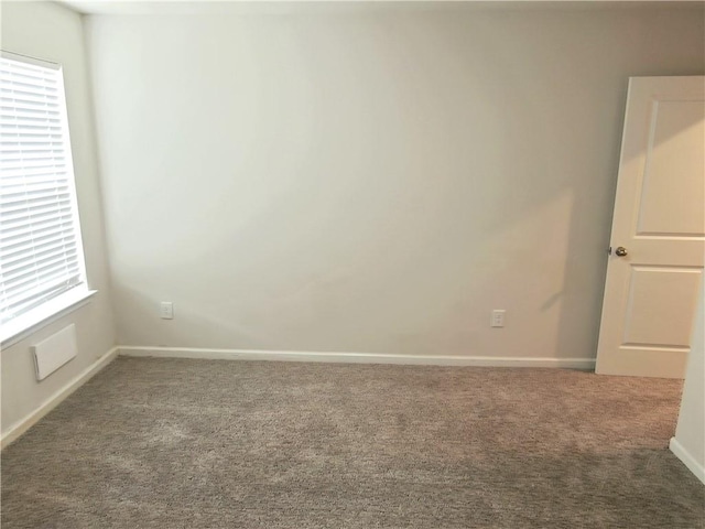 unfurnished room featuring carpet