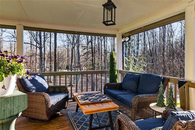 view of sunroom / solarium