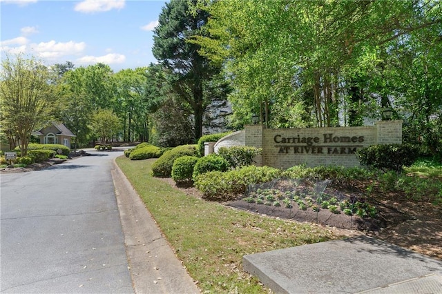 view of street with curbs
