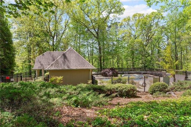 exterior space featuring fence