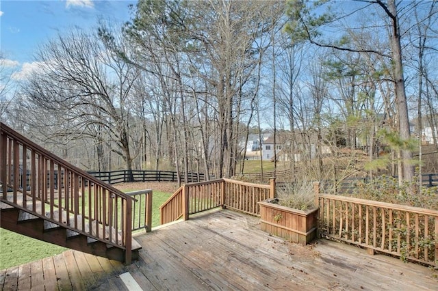 view of wooden terrace