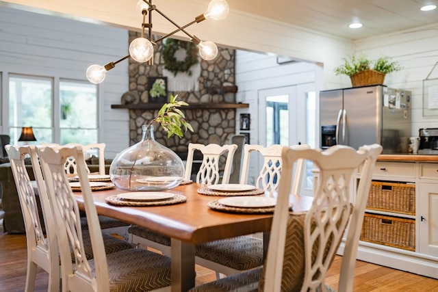 328 Black Ankle Creek Rd, Cherry Log, GA 30522 - dining room featuring hardwood / wood-style flooring and french doors